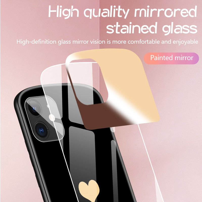 Heart-Shaped Tempered Glass Mirror Case for iPhone - Premium Mobile Phone Cases from Dressmycell.com - Just $20.00! Shop now at Dressmycell.com Heart-Shaped Tempered Glass Mirror Case for iPhone - Premium Mobile Phone Cases from Dressmycell.com - Just $20.00! Shop now at Dressmycell.com